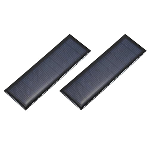QUARKZMAN 2 Stück 5.5V 0.33W 0.06A Mini Solarpanel, Mikro Zellen Sonnenkollektor für Sonnenenergie, Heimwerken, DIY, Spielzeug, Akku-Ladegerät, 90x30mm