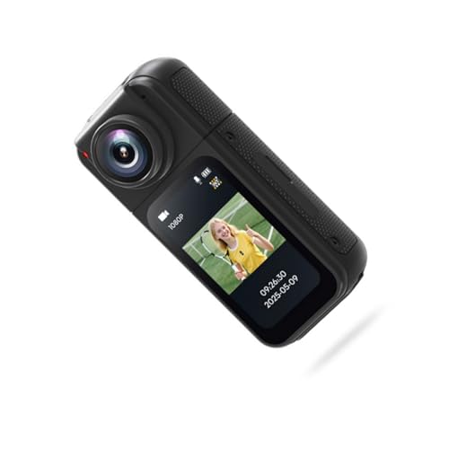 Caméra portable 1080p Aurgiarme avec objectif rotatif à 180° pour vélo et moto