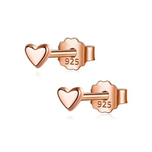 Boucles d'oreilles cœur en Argent 925 pour cadeau d'anniversaire