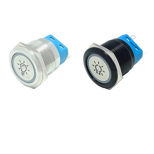 Bouton poussoir LED rouge momentané étanche IP65 commutateur 16mm noir avec connecteur