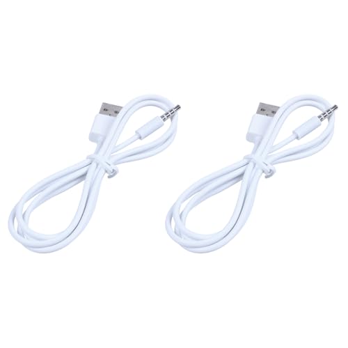 Mucshim 2 conectores de audio AUX a USB 2.0 de 3,5 mm, 1 m