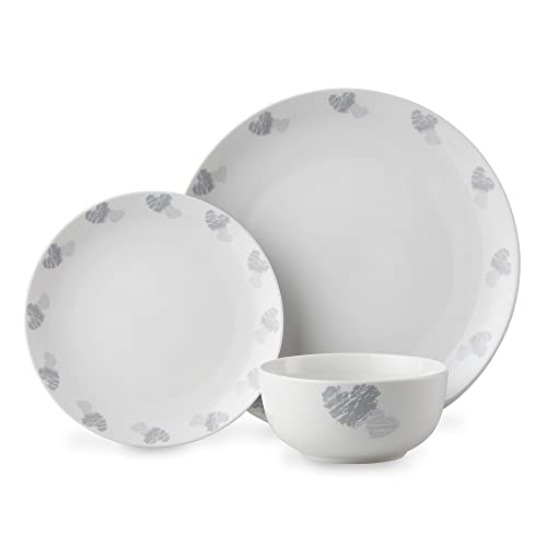 Lewis's Juego de 12 platos con diseño de corazón para 4/4 platos ...