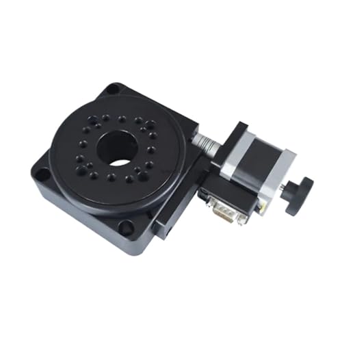 Electric Rotary Table PT-GD201, Angle Plate Indexing Plate, Size 100mm Bearing 45kg Transmission Ratio 180:1(Ratio 180 of 1)