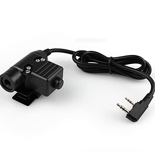 AQzxdc Tactique U94 PTT, Adaptateur Militaire Version Mobile PTT, pour Casque Radio De Sécurité De La Police, Micro Écouteur Airsoft,KW Cover