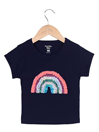 Image of Pink & Blue Girl's Regular Fit T-Shirts
