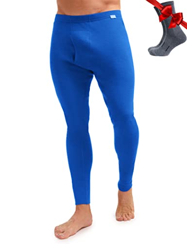Image of 100% Merino Wool Base Layer Mens Pants - Thermal Underwear Long Johns | Lightweight, Midweight, Heavyweight Base Layer, Breathable Leggings, Odor-Resistant Wool, Ideal for Hiking, Skiing, Winter