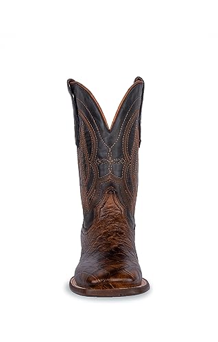 CORRAL MEN'S HONEY/BLACK ALLIGATOR EMBROIDERY WIDE SQ TOE, CORRAL 43.8 X 34.8 X 11.0 SOLE,ALLIGATOR LEATHER, WESTERN BOOT, A44954