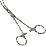 XTRM CRAFT Pean Hemostat Curved 7.25' Multipurpose Locking Tweezer Clamps Serrated, Stainless Steel, Hemostats for Nurses, Fishing Forceps, Crafts and Hobby