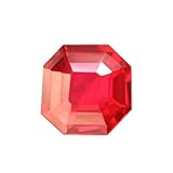 Gemsgrowth Rubí rojo natural certificado de 10 x 10 mm, piedra preciosa suelta de corte cuadrado inmaculado