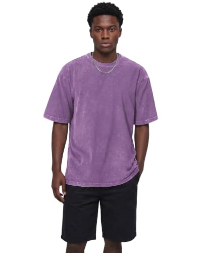 Image of Oversized Tshirts for Men Short Sleeve Vintage Washed Basic Loose Tees