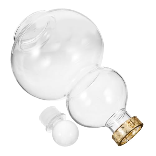 STOBAZA Glass Wine Bottle Decor Gourd Design Sealing Wine Storage Home Wine Holder Elegant Wine Glass