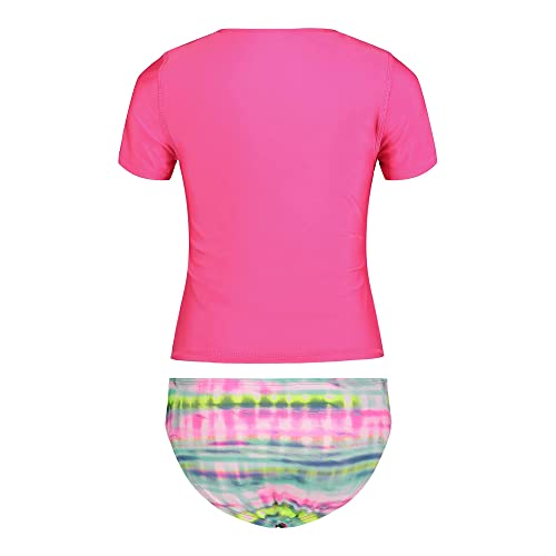 Under Armour Girls' Rashguard Set, Rebel Pink Stripe #TOP1
