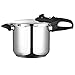 Fagor Duo Olla a presión Super rápida, Acero Inoxidable, Todo Tipo de cocinas, INDUCCION Total. Fondo termodifusor IMPAKSTEEL Muy Resistente, 5 Sistemas de Seguridad, 2 Niveles de presión (7,5 L)