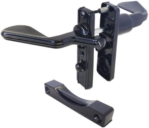 Screen and Storm Door Latch, Non-Keyed, Surface Mount, for Inswinging Doors, Black