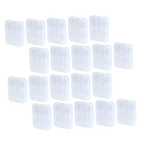 Housoutil 20Pcs Transparent Memory Card Case Holder Organizer Compact and Durable Storage Box for Cards Water Resistant Design Easy to Carry and Access