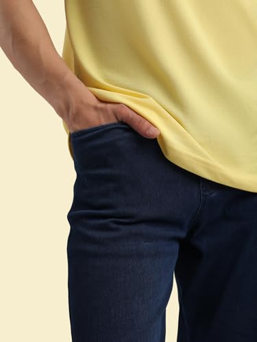 Image of Rupa Bumchums Men's Relaxed Fit Natural Denim Loungers with Adjustable Flat Drawstring