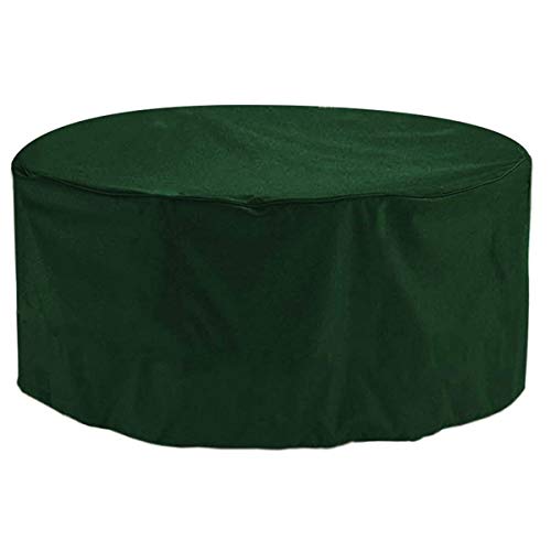 Mantel redondo de tela Oxford impermeable para mesa de jardín, 200 x 110 cm, color gris, protector duradero para muebles de exterior, resistente a la intemperie, ajuste universal para mesas de jardín