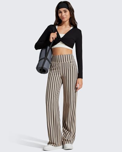 Image of Promover Wide Leg Pants Woman Yoga Pants with Pockets Stretch Loose Casual Lounge Sweatpants Petite /Regular /Tall
