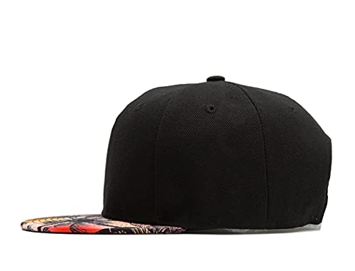 Image of Quanhaigou Snapback Hat for Men Women,Hip Hop Style Colorful Flat Bill Hats Teens Adjustable Baseball Cap