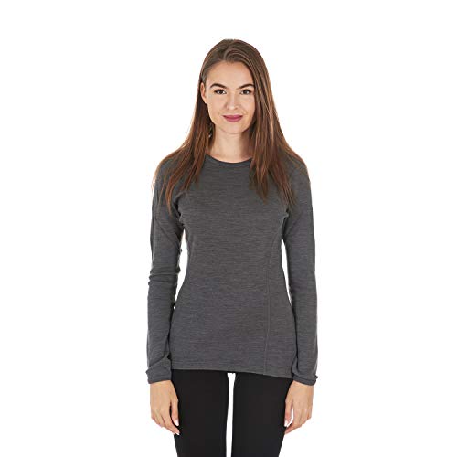 100% Merino Wool - Women's Midweight Base Layer - Long Sleeve Crew