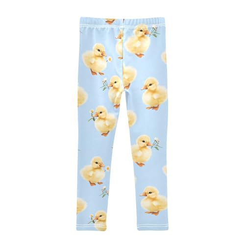 Duck Daisy Animal Girls Leggings Soft Stretch Workout Yoga Dance Pants for Kids Casual Tights2