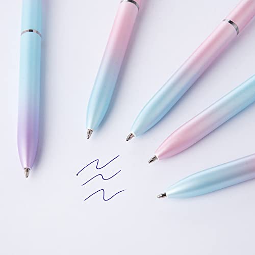 Colssine - 10Pcs Diamond Pens,Big,Crystal Diamond Pens With Blue Ink,Retractable Ballpoint Pen,Gem Pens,Metal Color,Magical Beautiful Color， Bling Metal Design For Women Students Girl #TOP2