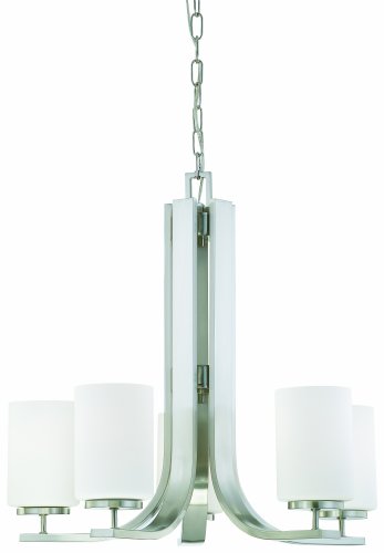 Thomas Lighting SL806778 Pendenza Collection 5 Light Chandelier, Brushed Nickel
