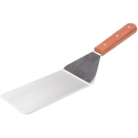 Professional Extra Large Burger Turner with Wooden Handle Cover