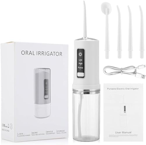 Binefia 360° Rotation Oral Irrigator, Water Flosser for Teeth Cordless