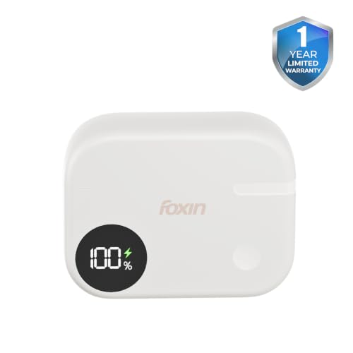 Image of Foxin FoxBuds F1 ANC True Wireless Bluetooth Earbuds Upto 30dB ANC, 50Hrs Playtime, Dual Pairing, Quad Mic ENC, 13mm Bass Driver, 40ms Low Latency, Digital Display, Gaming Mode, BT 5.4 (Dune Beige)