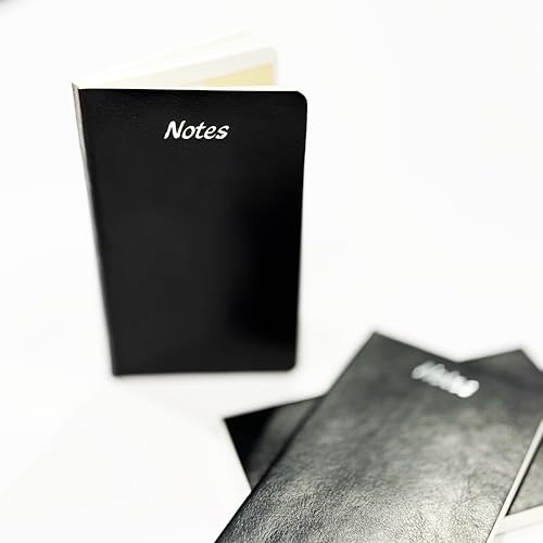 Image of Cubic A7 Palm Notebook | Black | Pack of 3 | Compact & Stylish Softbound for Note-Taking, Pocket Use & Journaling | Smooth Paper | Durable & Handy
