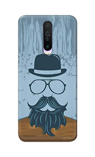 Image of PRINTFIDAA Mustache Beard and Hairstyle Hipster in Glasses Printed Designer Hard Case for Poco X2 Back Cover -(e) RPM1002