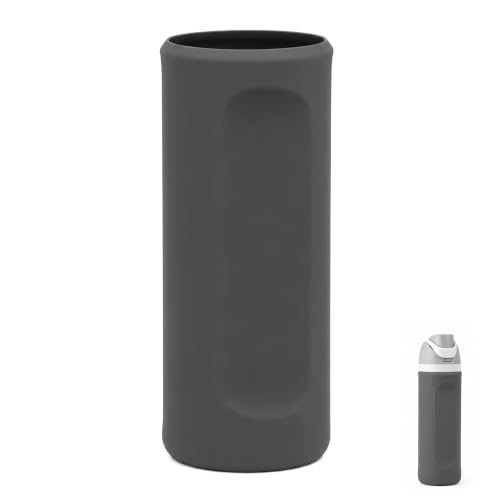 Linkidea Silicone Water Bottle Sleeve for Owala FreeSip Bottle 24oz, Gray