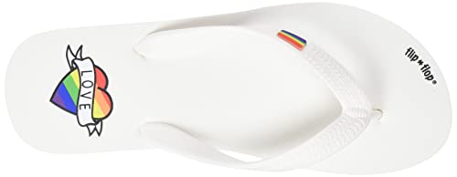 Flip-Flops Herren Unisex Originalspride in Weiß, Größe 36 EU