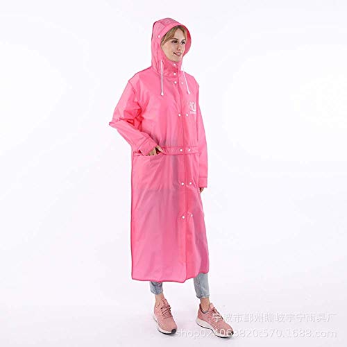 Preisvergleich Produktbild Regenponcho, Regencape Wiederverwendbar, Regenmantel Atmungsaktiv Durchsichtig Transparent, Ripstop mit Kapuze Tasche Regenjacke Damen und Herren, fürs Konzert, Camping, Outdoor