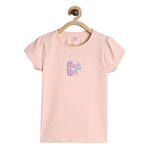 Image of miniklub Girls Round Neck Short Sleeve Knitted Cotton Clothing Set, Pack of 2 (Multi Color)
