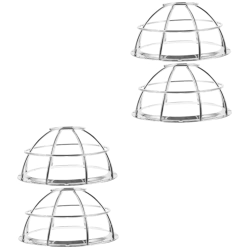BIUDECO 4個 煙感知器用ステンレス製保護カバー 耐久性のワイヤーグリル設計 センサー感維持 火災警報器保護用装飾カバー