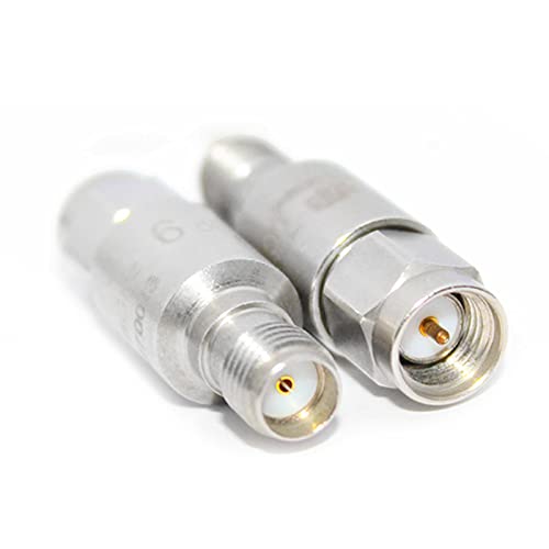 TOJOIN 2PCS 8GHz 3/6/10/20/30dB Atténuateur SMA mâle vers SMA Femelle Atténuateur SMA 2W 50ohm Atténuateur Coaxial RF pour Communication sans Fil/Mesure des Micro-Ondes (8GHz 6dB-2pcs)