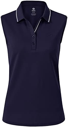 JINSHI Women’s Sleeveless Polo Shirts V-Neck Cotton Casual Tennis Golf Work Top JINSHI Women’s Sleeveless Polo Shirts V-Neck Cotton Casual Tennis Golf Work Top
