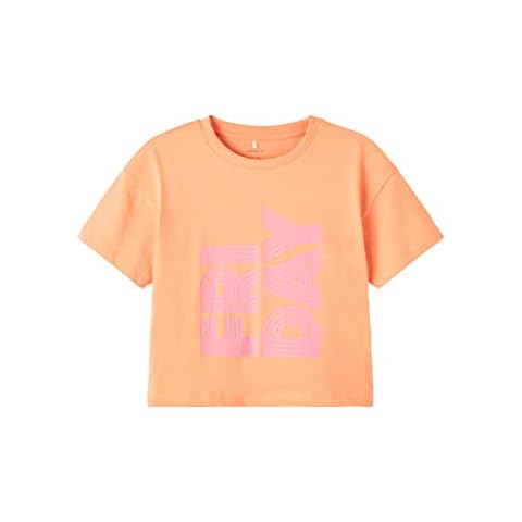 NAME IT Girl's Orange Chiffon Top Cover