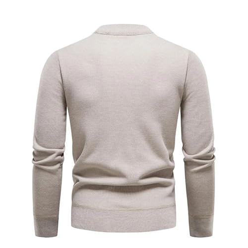 Bollrllr Winter Men's Slim Round Neck Sweater Casual Business Knitted Sweater Warm Pullover Sweater3