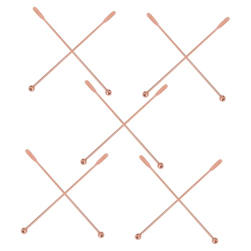 UKCOCO Cuchara Mezcladora de Inoxidable 10 Piezas Agitador Multifuncional para Bebidas Cócteles Café Bar Accesorio de Cocina y Resistente