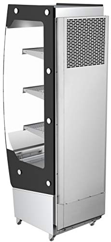 Image of KoolMore 26 in. Open Air Merchandiser Cooler Grab and Go Refrigerator with LED Lighting and Night Curtain, ETL Listed for Safety and Sanitation, 7.7 Cu. Ft. in Stainless-Steel (CDAU-7C-SS)