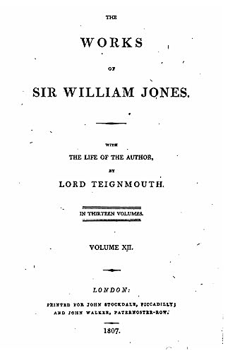 The Works of Sir William Jones - Vol. XII