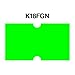 Fluorescent Green Labels with No Tamper Proof Slits to fit Motex® MX5500 Price Guns 16 Pack (Free Ink roll Included)