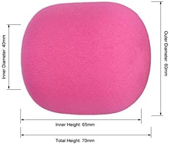 uxcell Thicken Ball-Type Sponge Foam Mic Cover Handheld Microphone Windscreen Shield Protection Pink for KTV Broadcasting image 4