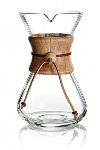 Image of AGOGO Pour Over Coffee Maker Set, 28oz Slim Style, 304 Stainless Filter | Barista kit for home kitchen, Cafe, Camping & Office; 20oz-40oz Classic, Slim, Diamond styles; Includes brush & towel.