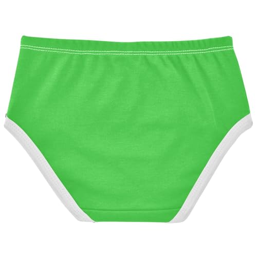 Joisal Lime Green Little Girl Panties Toddler Underwear Floral Cotton Durable Briefs Kids Undies 2t2