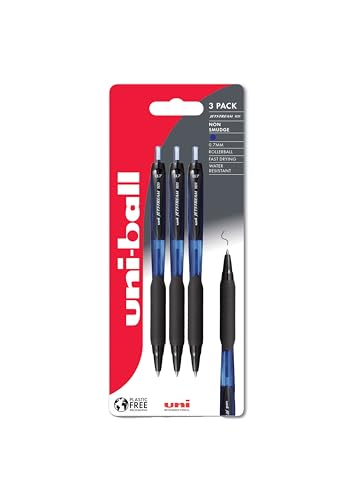 uni-ball Jetstream 101 Retractable Blue Ballpoint Gel Pens. 0.7mm Tip. Back To School Stationery, Smooth Writing and Colouring. Water Resistant Uni Super Ink Dries Instantly. 3pc