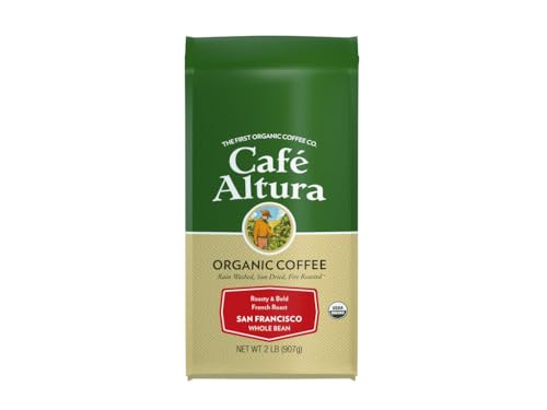 Cafe Altura Whole Bean Organic Coffee, San Francisco Dark Roast, 2 lb Bag